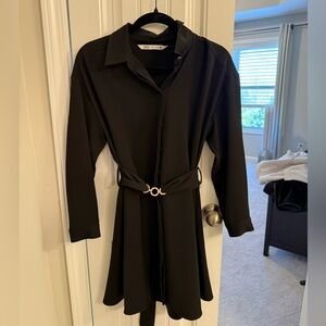 Zara Black Long Sleeve Dress